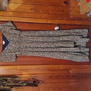 Floral print dress, (L), Pink Lily